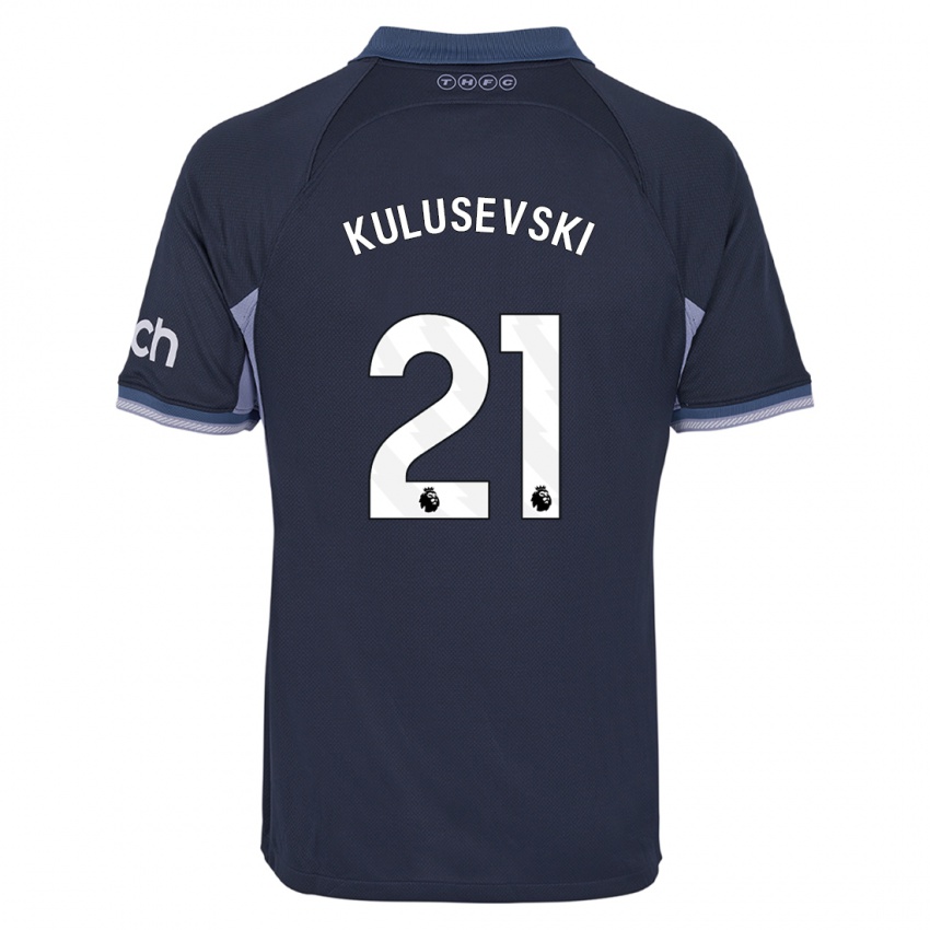 Női Dejan Kulusevski #21 Sötétkék Idegenbeli Jersey 2023/24 Mez Póló Ing