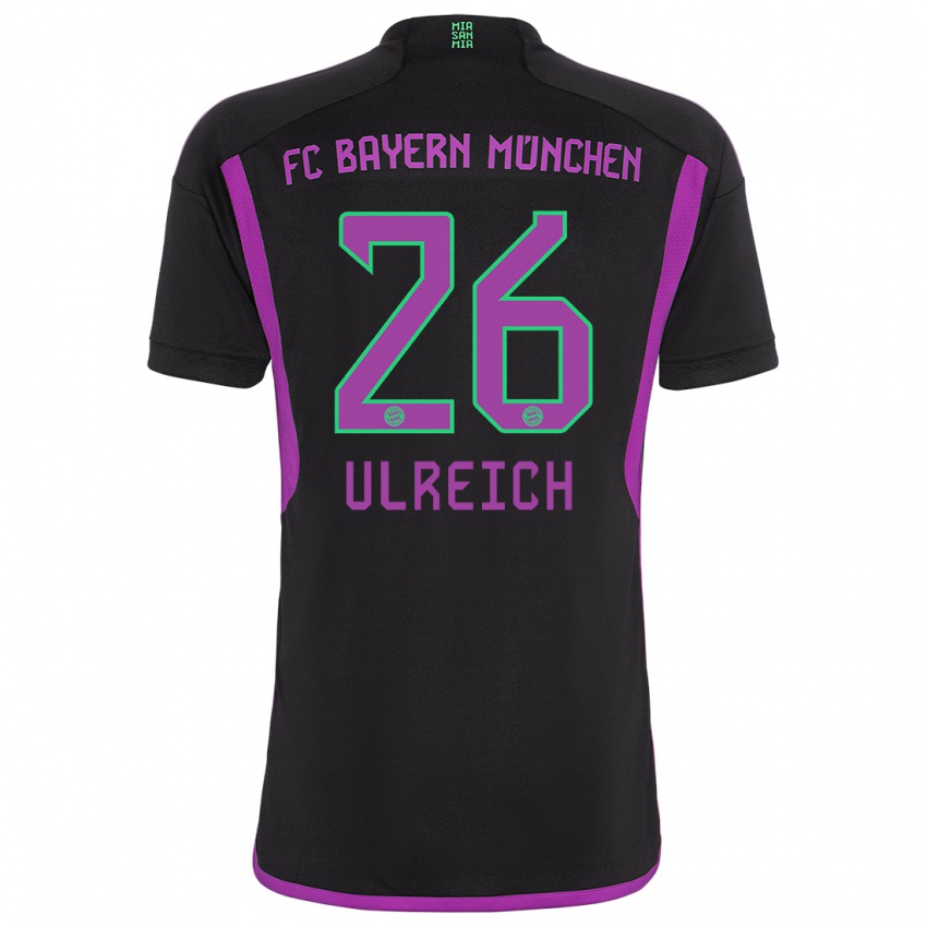 Női Sven Ulreich #26 Fekete Idegenbeli Jersey 2023/24 Mez Póló Ing