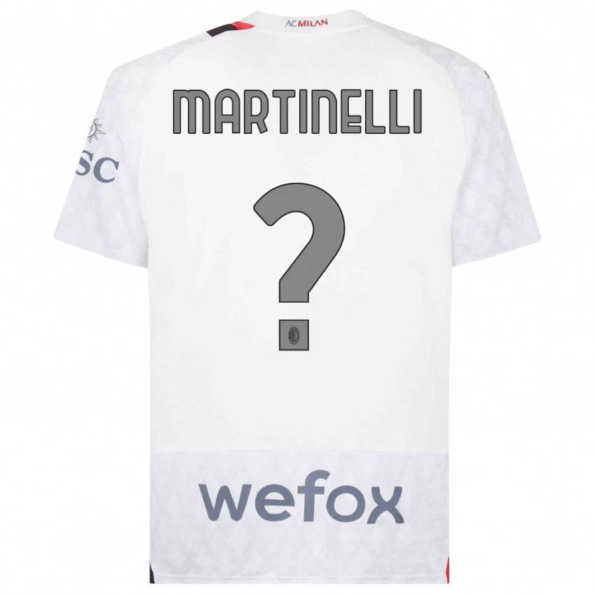 Női Riccardo Martinelli #0 Fehér Idegenbeli Jersey 2023/24 Mez Póló Ing