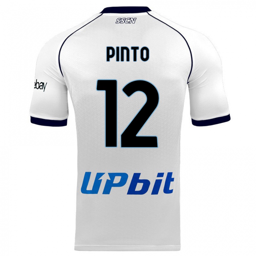 Női Ciro Pinto #12 Fehér Idegenbeli Jersey 2023/24 Mez Póló Ing