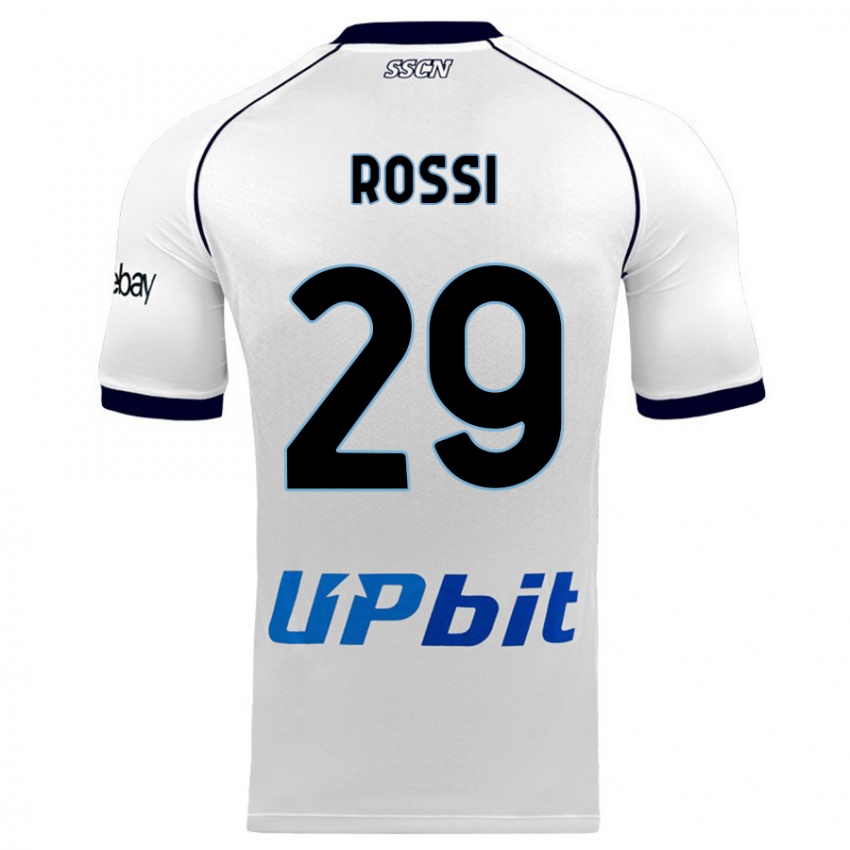 Női Francesco Rossi #29 Fehér Idegenbeli Jersey 2023/24 Mez Póló Ing
