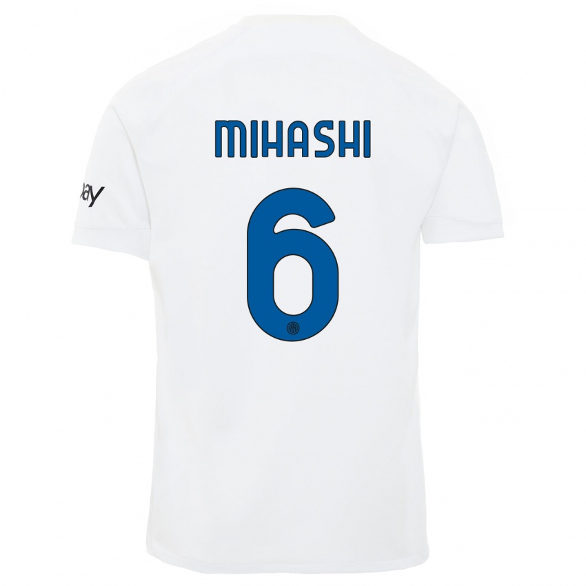 Női Mana Mihashi #6 Fehér Idegenbeli Jersey 2023/24 Mez Póló Ing