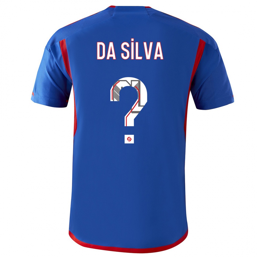 Női Florent Da Silva #0 Kék Piros Idegenbeli Jersey 2023/24 Mez Póló Ing