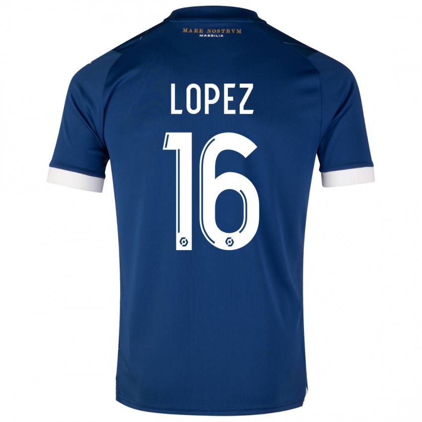 Női Pau Lopez #16 Sötétkék Idegenbeli Jersey 2023/24 Mez Póló Ing