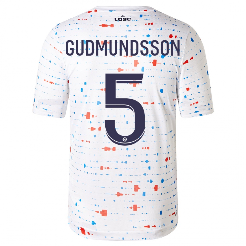 Női Gabriel Gudmundsson #5 Fehér Idegenbeli Jersey 2023/24 Mez Póló Ing