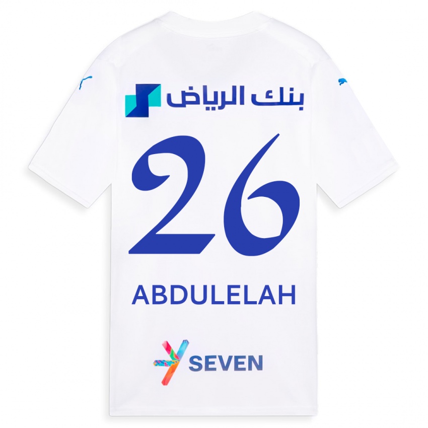 Női Abdulelah Al-Malki #26 Fehér Idegenbeli Jersey 2023/24 Mez Póló Ing