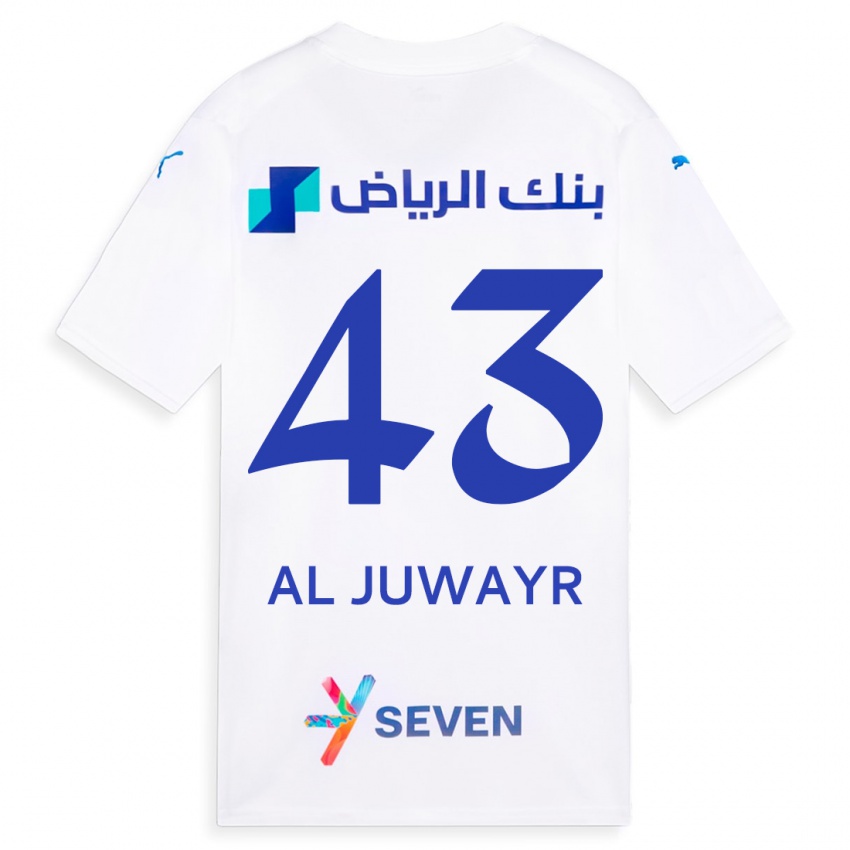 Női Musab Al-Juwayr #43 Fehér Idegenbeli Jersey 2023/24 Mez Póló Ing