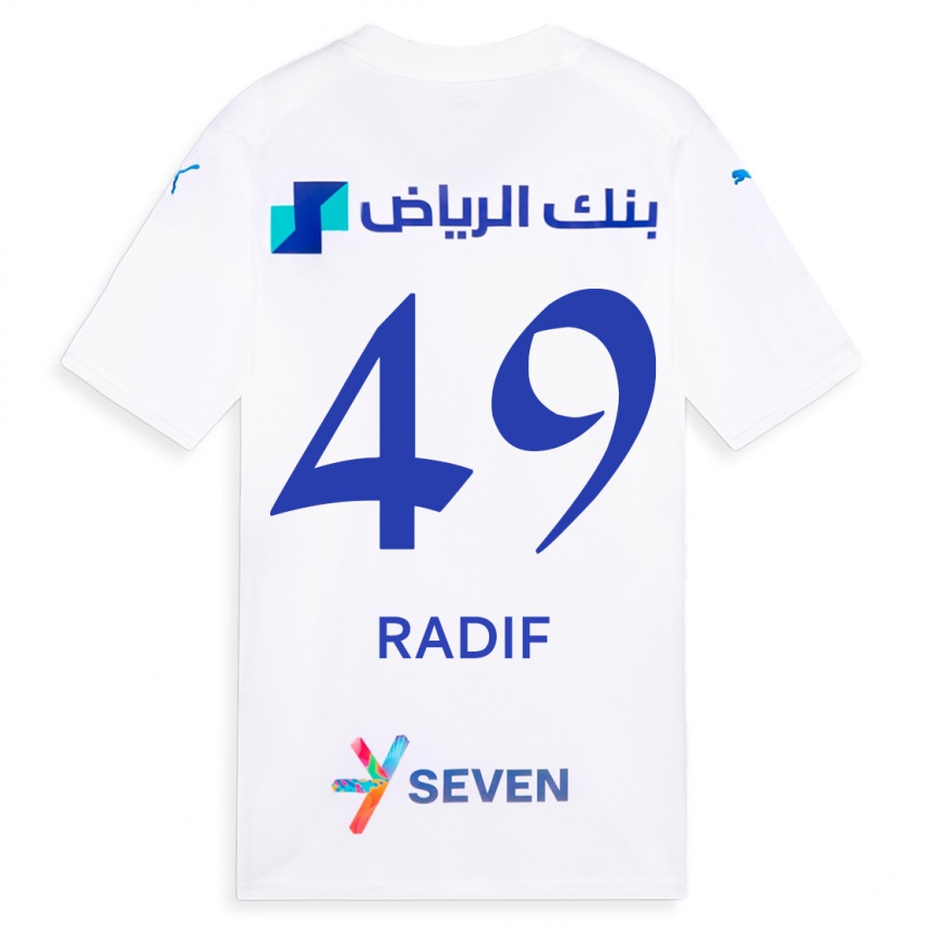 Női Abdullah Radif #49 Fehér Idegenbeli Jersey 2023/24 Mez Póló Ing