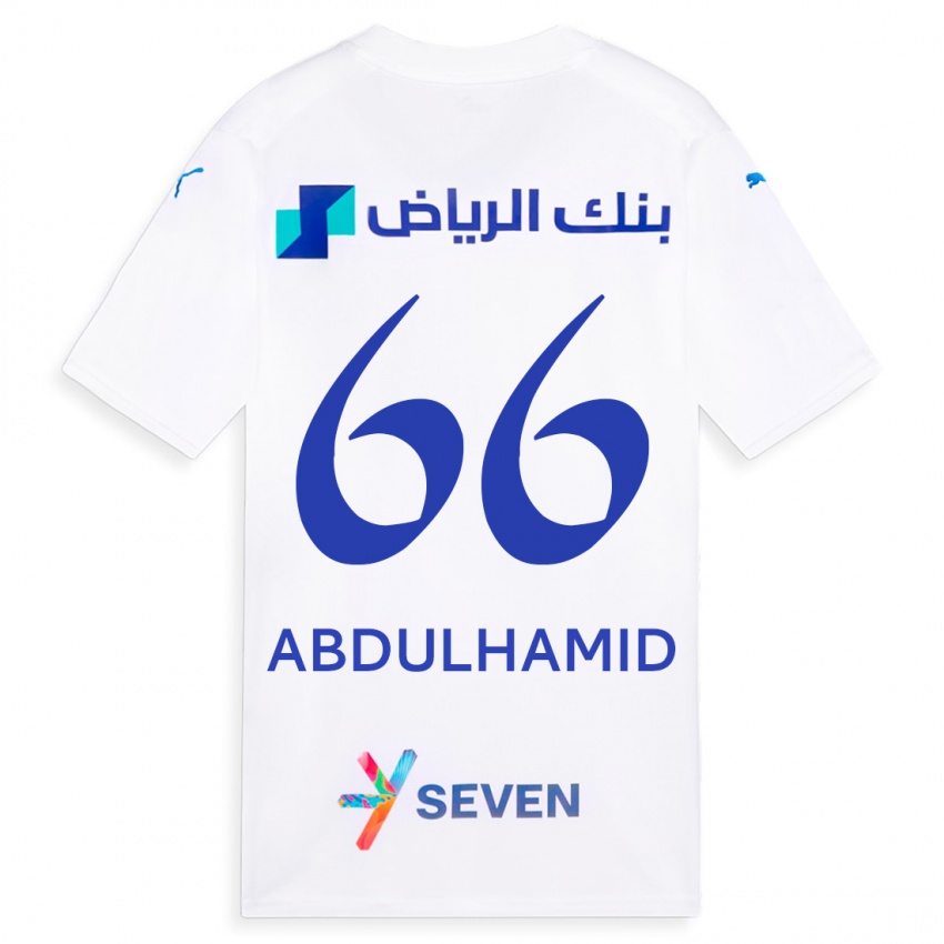 Női Saud Abdulhamid #66 Fehér Idegenbeli Jersey 2023/24 Mez Póló Ing