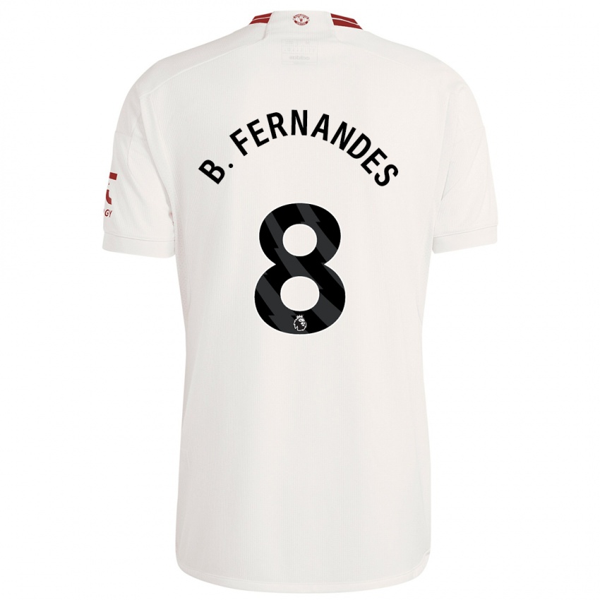 Női Bruno Fernandes #8 Fehér Harmadik Számú Jersey 2023/24 Mez Póló Ing