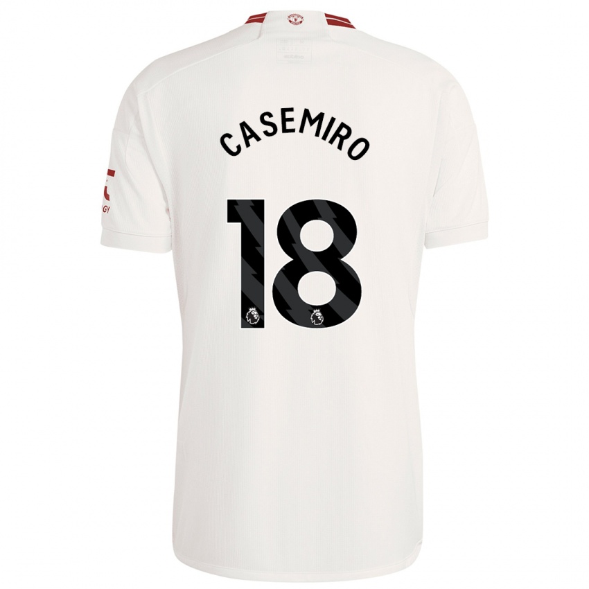 Női Casemiro #18 Fehér Harmadik Számú Jersey 2023/24 Mez Póló Ing