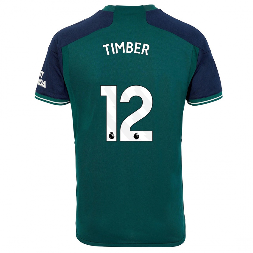 Női Jurrien Timber #12 Zöld Harmadik Számú Jersey 2023/24 Mez Póló Ing