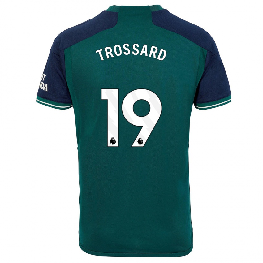 Női Leandro Trossard #19 Zöld Harmadik Számú Jersey 2023/24 Mez Póló Ing