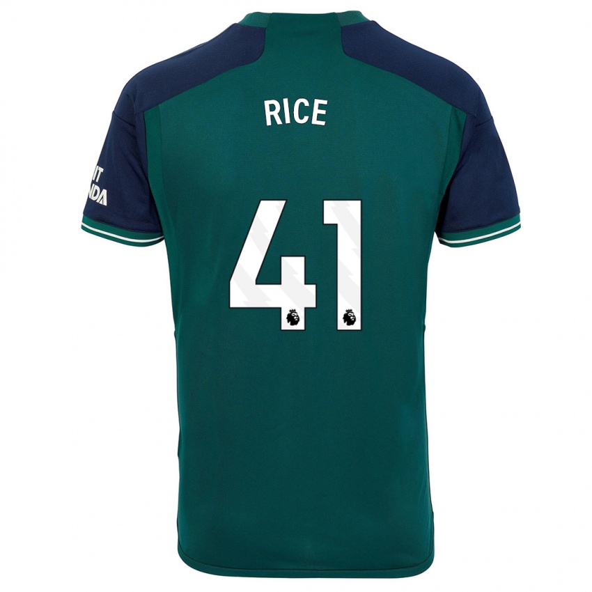 Női Declan Rice #41 Zöld Harmadik Számú Jersey 2023/24 Mez Póló Ing