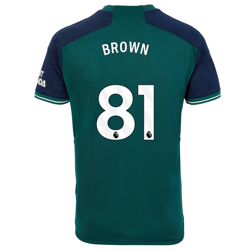 Női Luis Brown #81 Zöld Harmadik Számú Jersey 2023/24 Mez Póló Ing