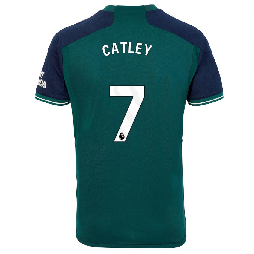 Női Stephanie Catley #7 Zöld Harmadik Számú Jersey 2023/24 Mez Póló Ing