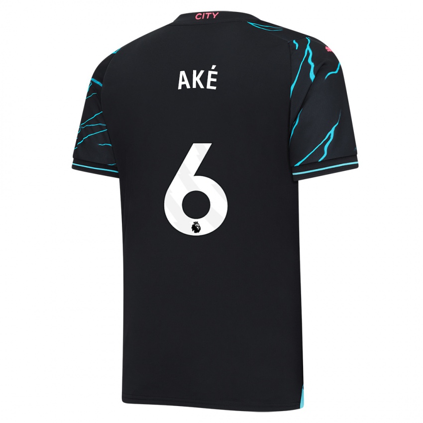 Női Nathan Ake #6 Sötétkék Harmadik Számú Jersey 2023/24 Mez Póló Ing