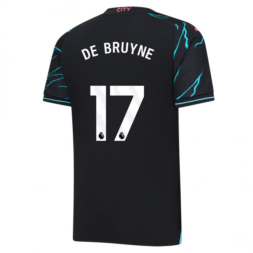 Női Kevin De Bruyne #17 Sötétkék Harmadik Számú Jersey 2023/24 Mez Póló Ing