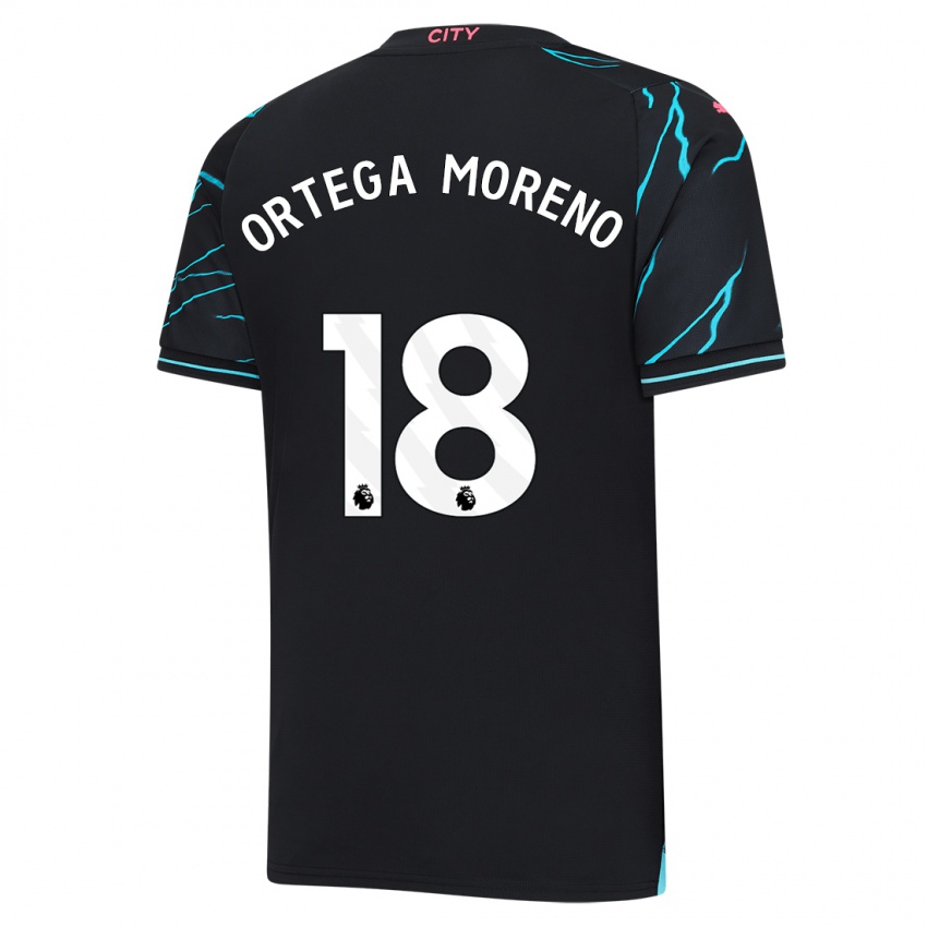 Női Stefan Ortega Moreno #18 Sötétkék Harmadik Számú Jersey 2023/24 Mez Póló Ing