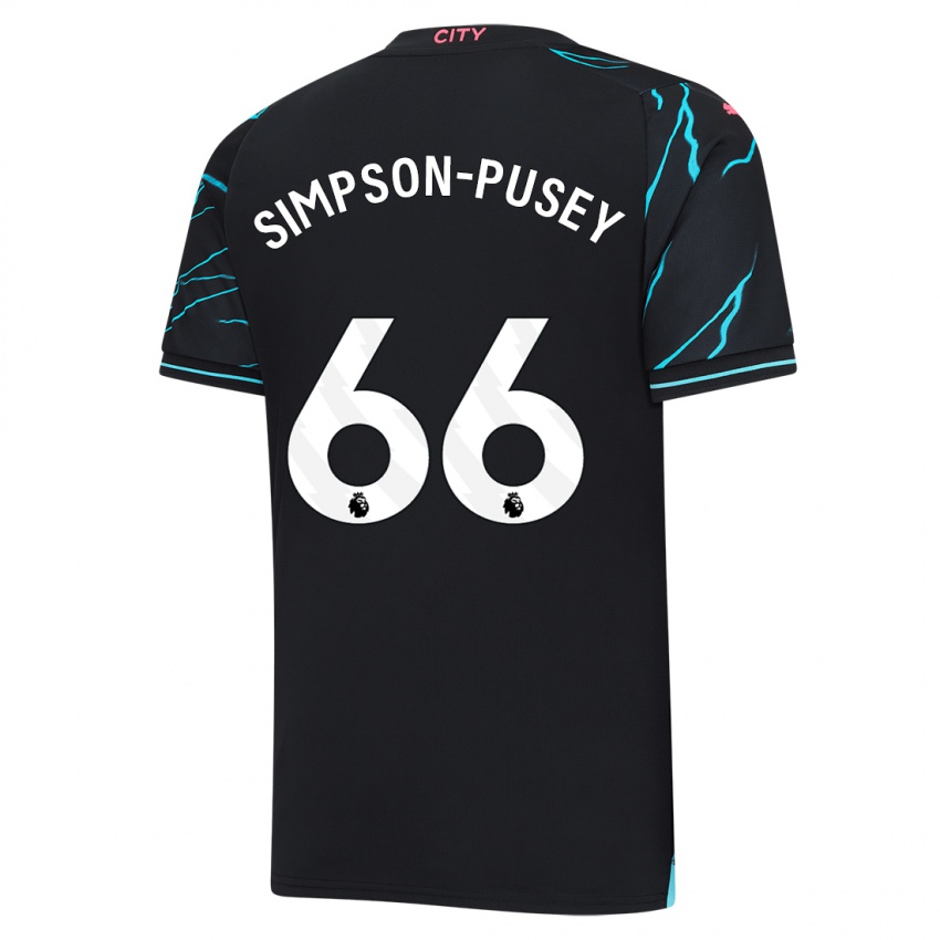 Női Jahmai Simpson-Pusey #66 Sötétkék Harmadik Számú Jersey 2023/24 Mez Póló Ing