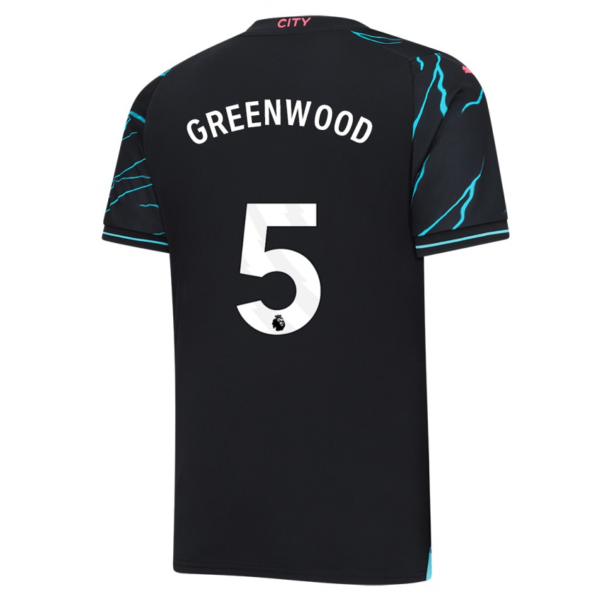 Női Alex Greenwood #5 Sötétkék Harmadik Számú Jersey 2023/24 Mez Póló Ing