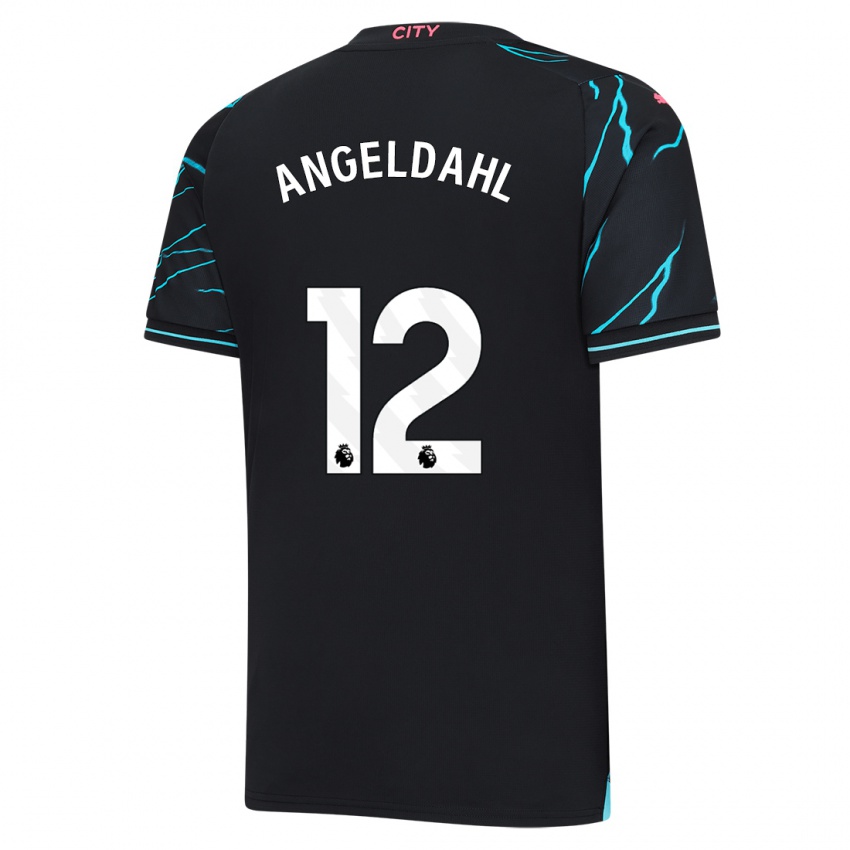 Női Filippa Angeldahl #12 Sötétkék Harmadik Számú Jersey 2023/24 Mez Póló Ing