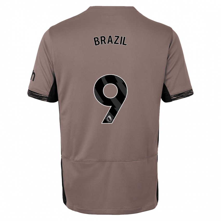 Női Ellie Brazil #9 Sötét Bézs Harmadik Számú Jersey 2023/24 Mez Póló Ing