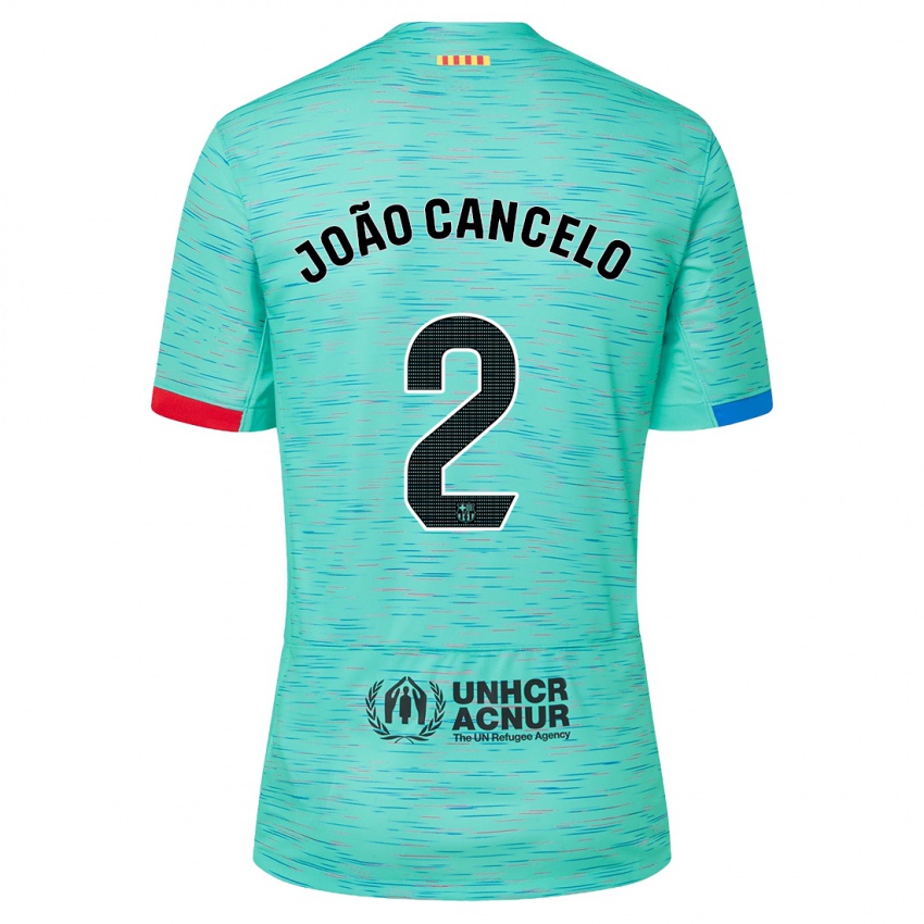 Női Joao Cancelo #2 Light Aqua Harmadik Számú Jersey 2023/24 Mez Póló Ing