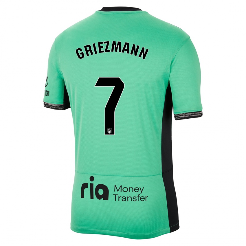 Női Antoine Griezmann #7 Tavaszi Zöld Harmadik Számú Jersey 2023/24 Mez Póló Ing