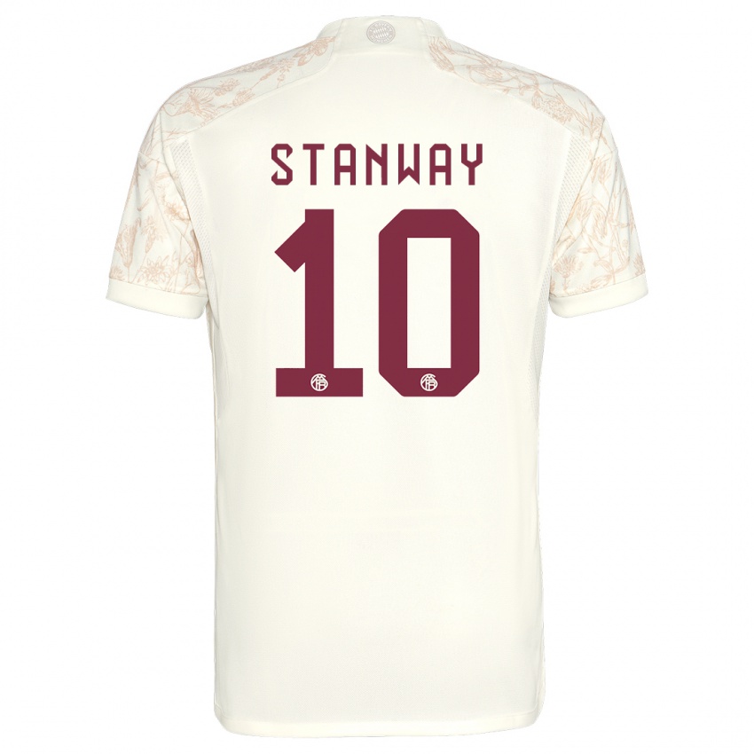 Női Georgia Stanway #10 Törtfehér Harmadik Számú Jersey 2023/24 Mez Póló Ing