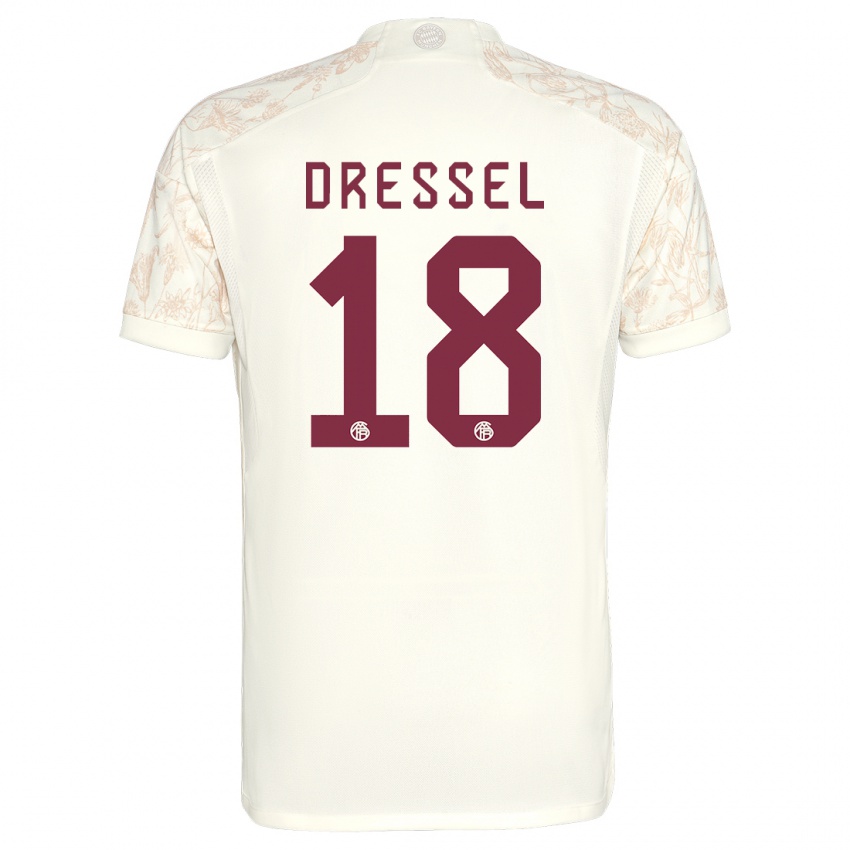 Női Timon Dressel #18 Törtfehér Harmadik Számú Jersey 2023/24 Mez Póló Ing