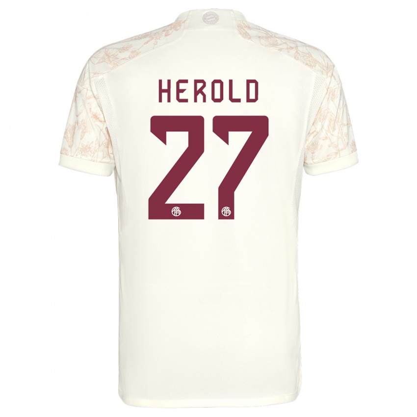 Női David Herold #27 Törtfehér Harmadik Számú Jersey 2023/24 Mez Póló Ing