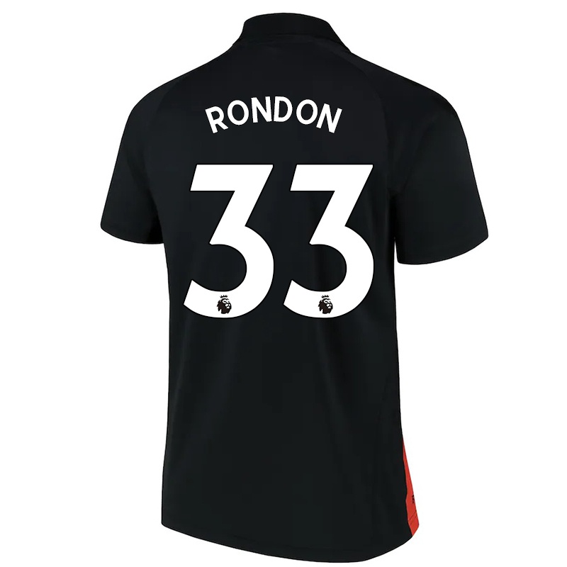 Gyermek Salomon Rondon #33 Fekete Idegenbeli Jersey 2021/22 Mez Póló Ing