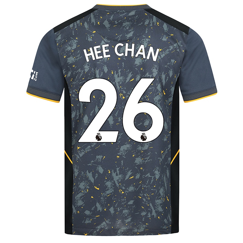 Gyermek Hwang Hee-chan #26 Szurke Idegenbeli Jersey 2021/22 Mez Póló Ing