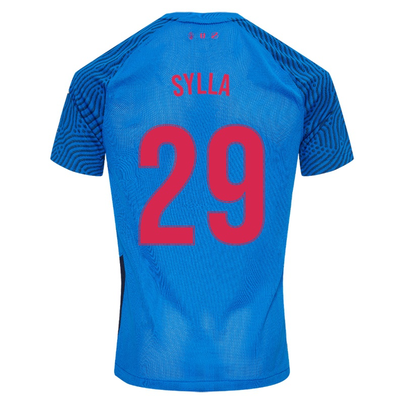 Gyermek Moussa Sylla #29 Égszínkék Idegenbeli Jersey 2021/22 Mez Póló Ing