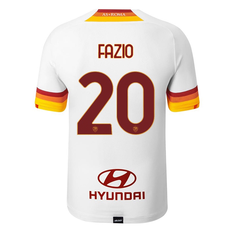 Gyermek Federico Fazio #20 Fehér Idegenbeli Jersey 2021/22 Mez Póló Ing