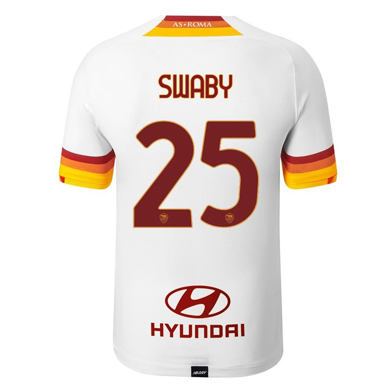 Gyermek Allyson Swaby #25 Fehér Idegenbeli Jersey 2021/22 Mez Póló Ing