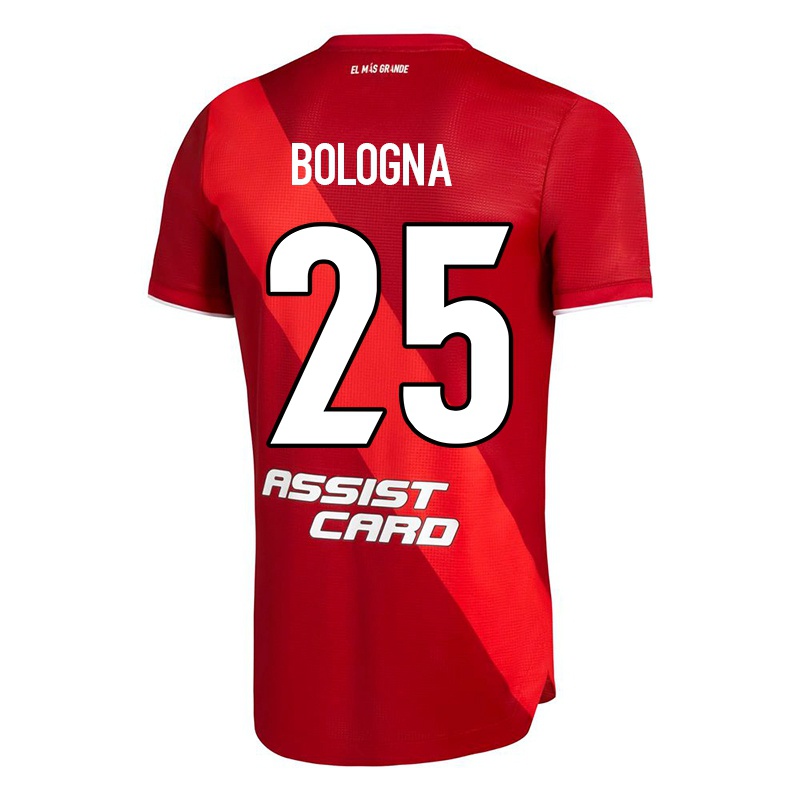 Gyermek Enrique Bologna #25 Piros Idegenbeli Jersey 2021/22 Mez Póló Ing
