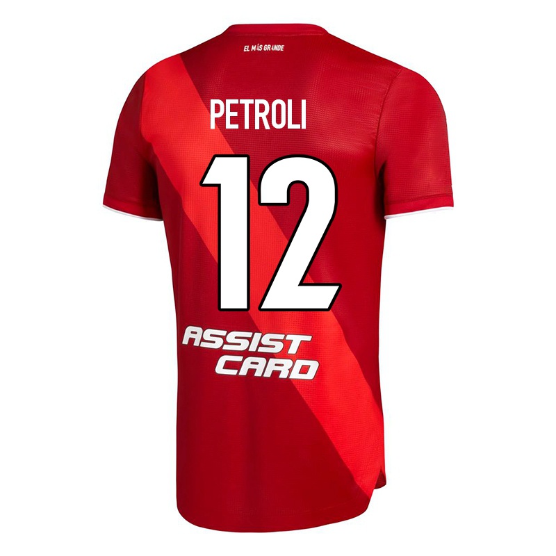 Gyermek Franco Petroli #12 Piros Idegenbeli Jersey 2021/22 Mez Póló Ing