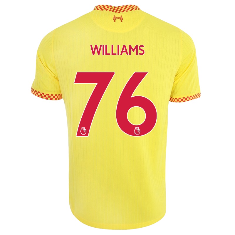 Gyermek Neco Williams #76 Sárga Számú Jersey 2021/22 Mez Póló Ing