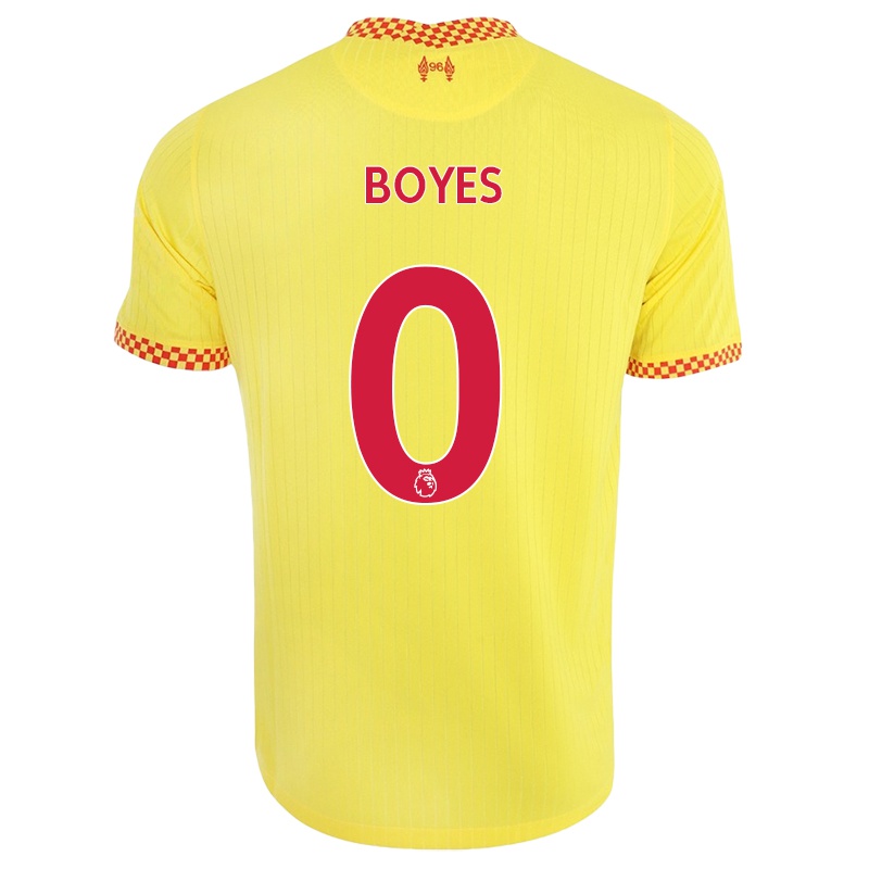 Gyermek Morgan Boyes #0 Sárga Számú Jersey 2021/22 Mez Póló Ing