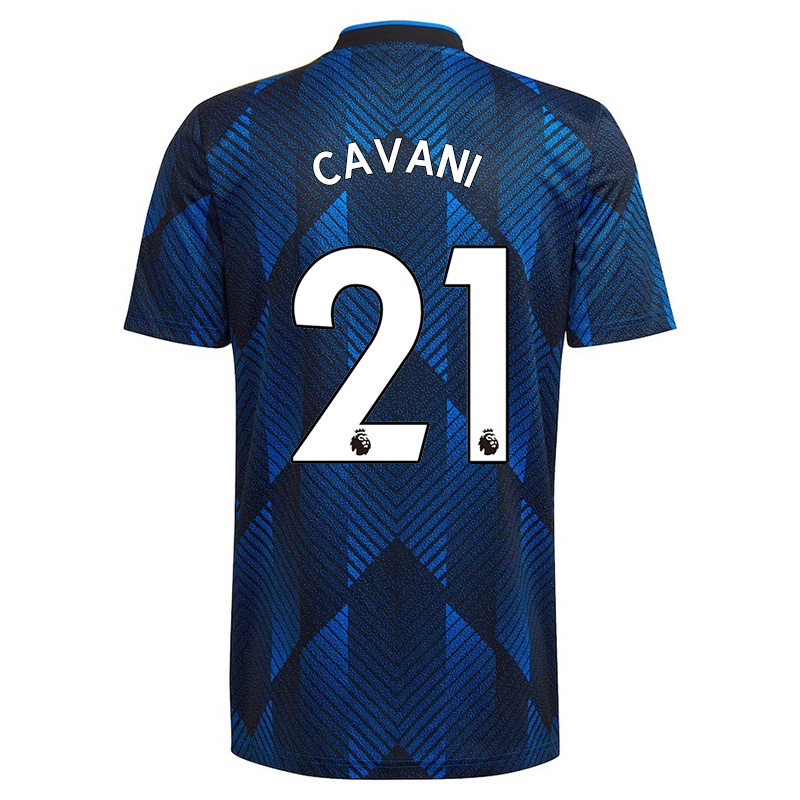 Gyermek Edinson Cavani #21 Sötétkék Számú Jersey 2021/22 Mez Póló Ing