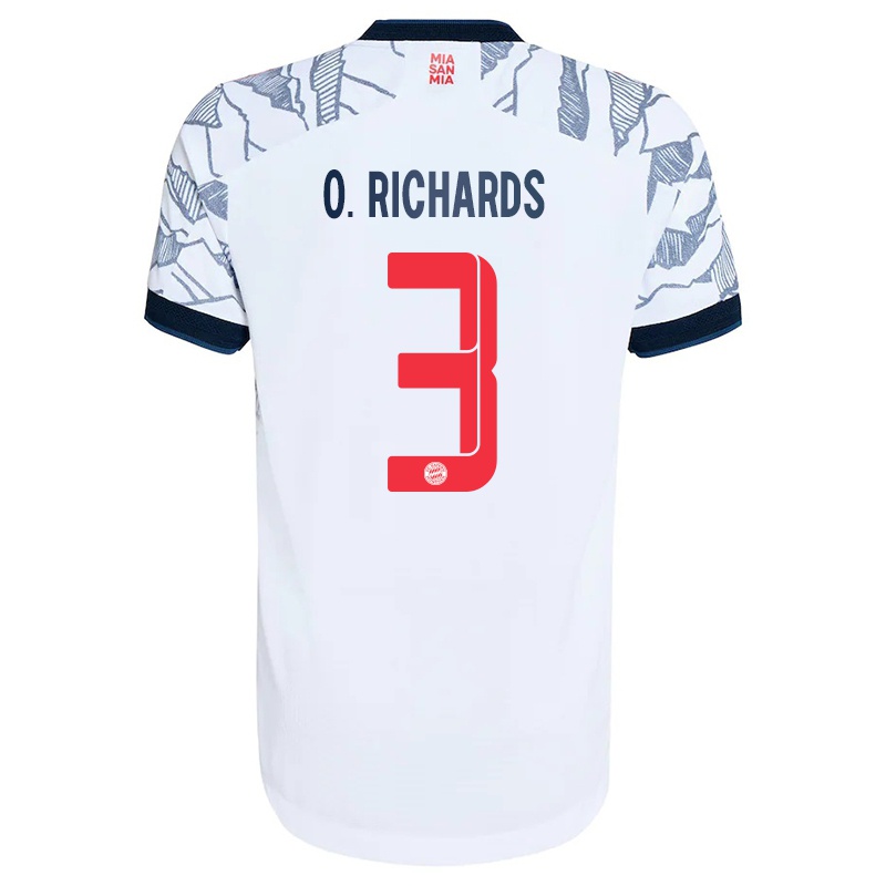 Gyermek Omar Richards #3 Szurke Fehér Számú Jersey 2021/22 Mez Póló Ing