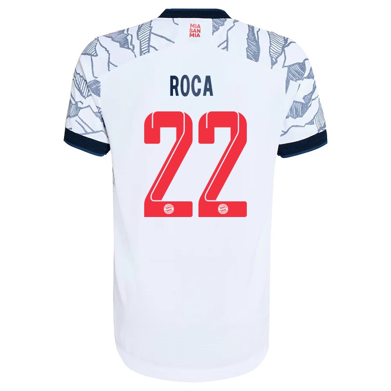 Gyermek Marc Roca #22 Szurke Fehér Számú Jersey 2021/22 Mez Póló Ing