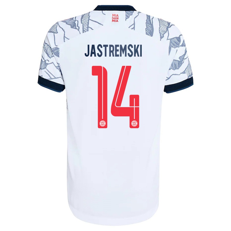 Gyermek Lenn Jastremski #14 Szurke Fehér Számú Jersey 2021/22 Mez Póló Ing