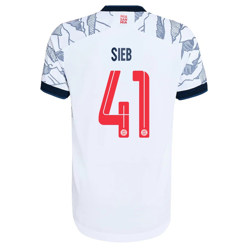 Gyermek Armindo Sieb #41 Szurke Fehér Számú Jersey 2021/22 Mez Póló Ing