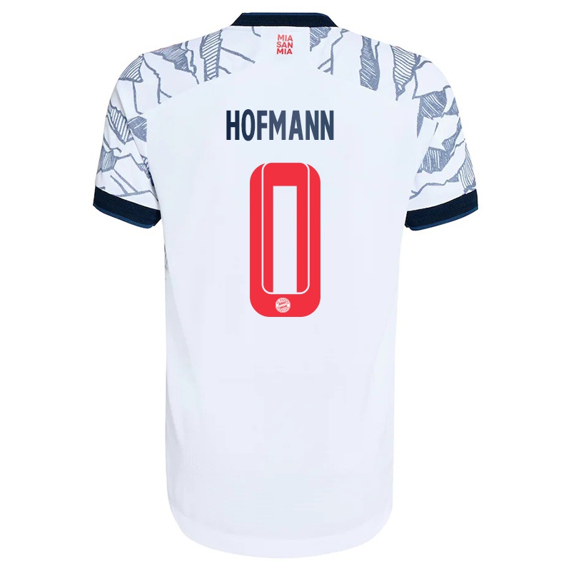 Gyermek Benjamin Hofmann #0 Szurke Fehér Számú Jersey 2021/22 Mez Póló Ing