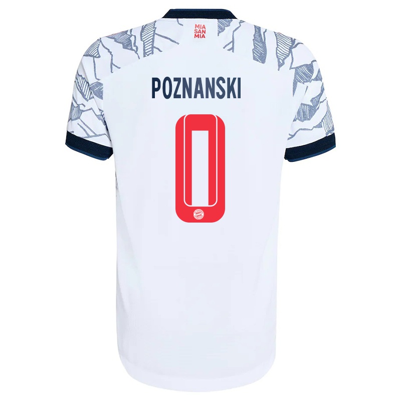 Gyermek Louis Poznanski #0 Szurke Fehér Számú Jersey 2021/22 Mez Póló Ing