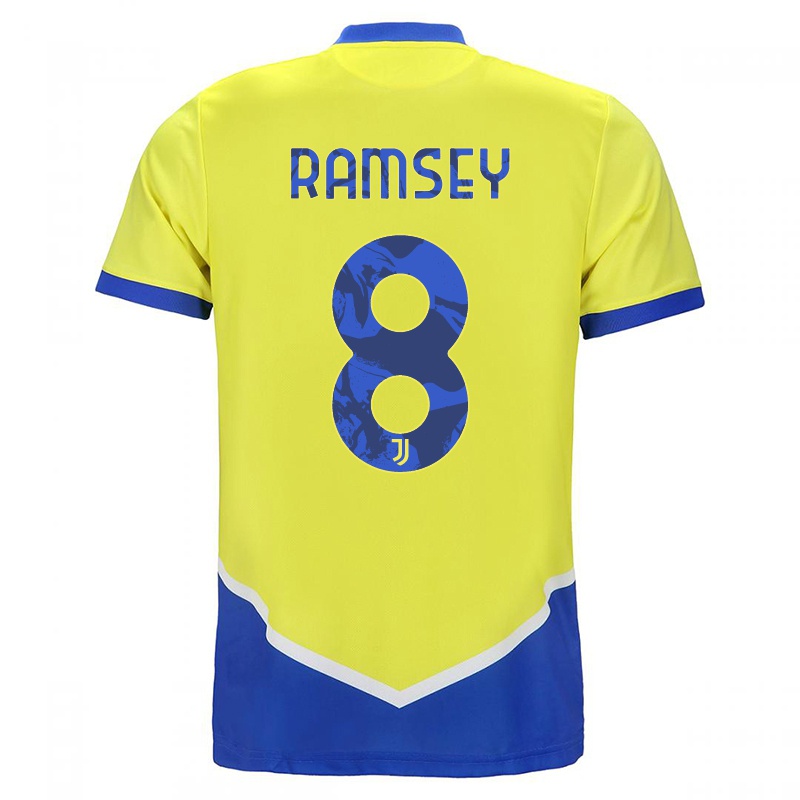 Gyermek Aaron Ramsey #8 Kék Sárga Számú Jersey 2021/22 Mez Póló Ing