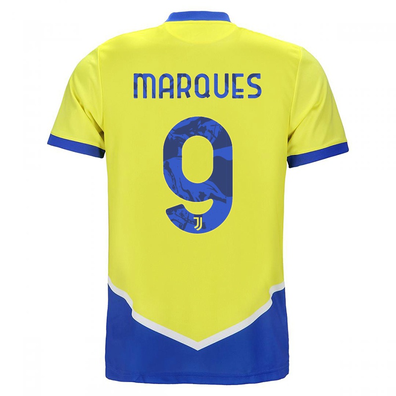 Gyermek Alejandro Marques #9 Kék Sárga Számú Jersey 2021/22 Mez Póló Ing